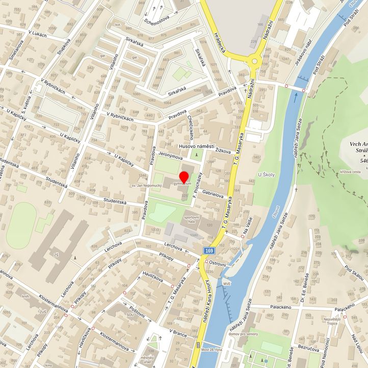 Mapa školy z Mapy.cz