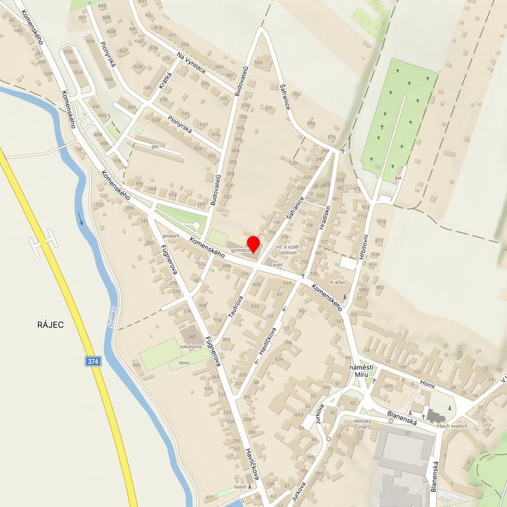 Mapa školy z Mapy.cz