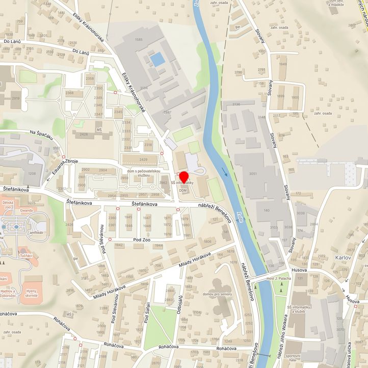 Mapa školy z Mapy.cz