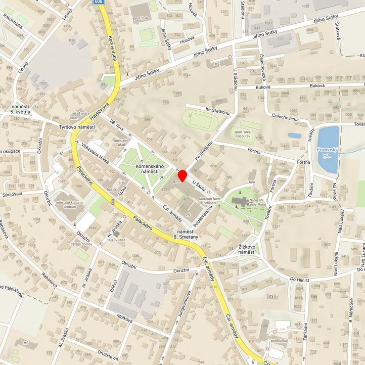 Mapa školy z Mapy.cz