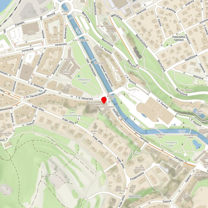 Mapa školy z Mapy.cz