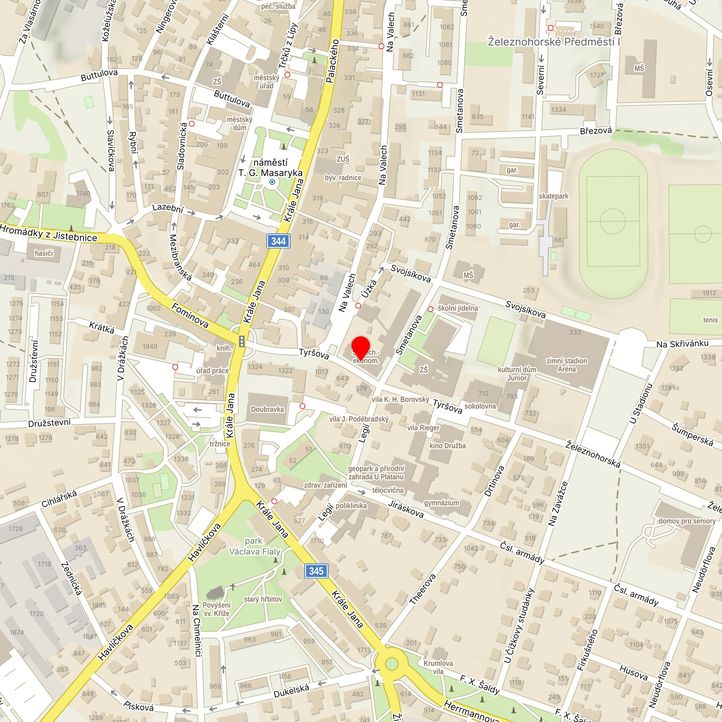 Mapa školy z Mapy.cz