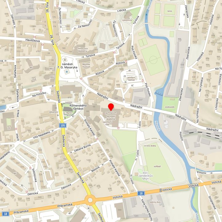 Mapa školy z Mapy.cz