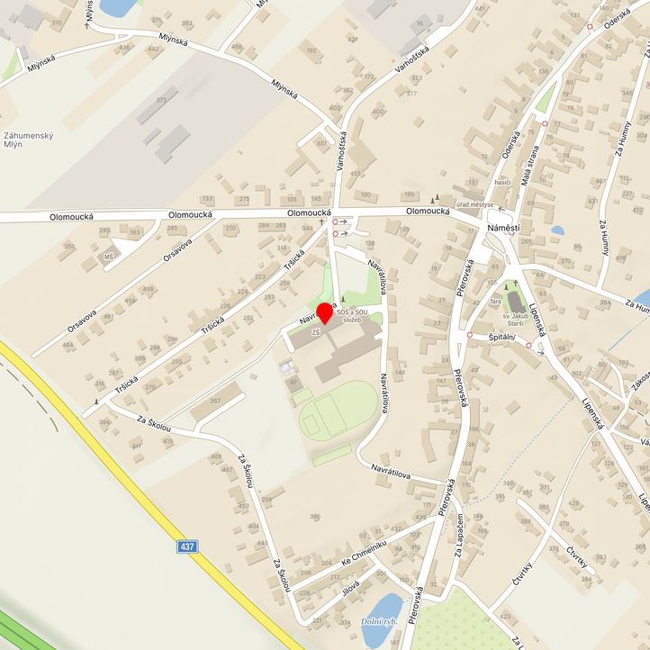 Mapa školy z Mapy.cz