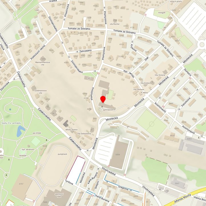 Mapa školy z Mapy.cz