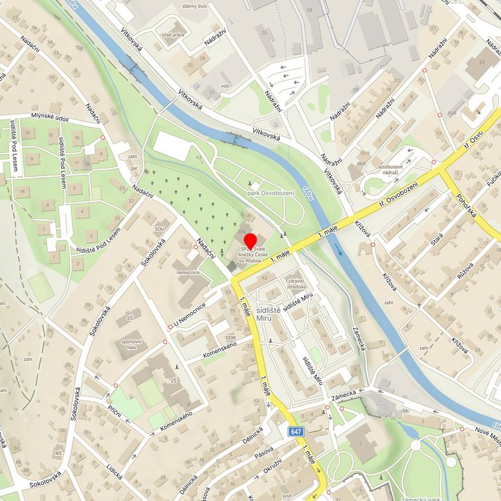 Mapa školy z Mapy.cz