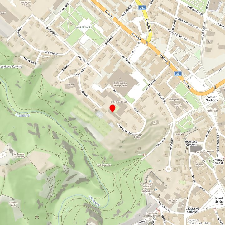 Mapa školy z Mapy.cz