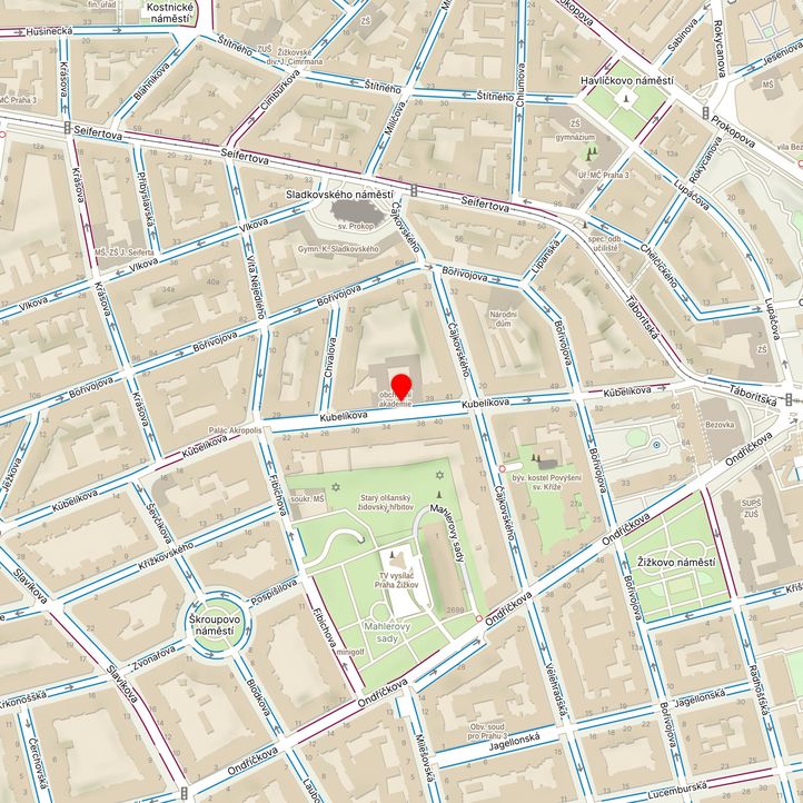 Mapa školy z Mapy.cz