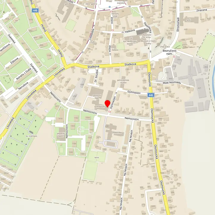 Mapa školy z Mapy.cz