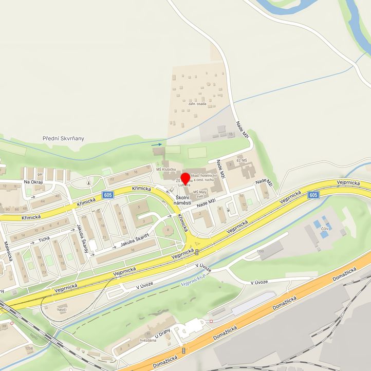 Mapa školy z Mapy.cz