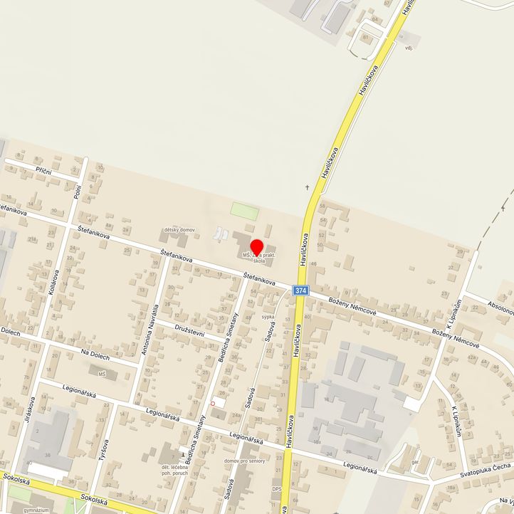 Mapa školy z Mapy.cz