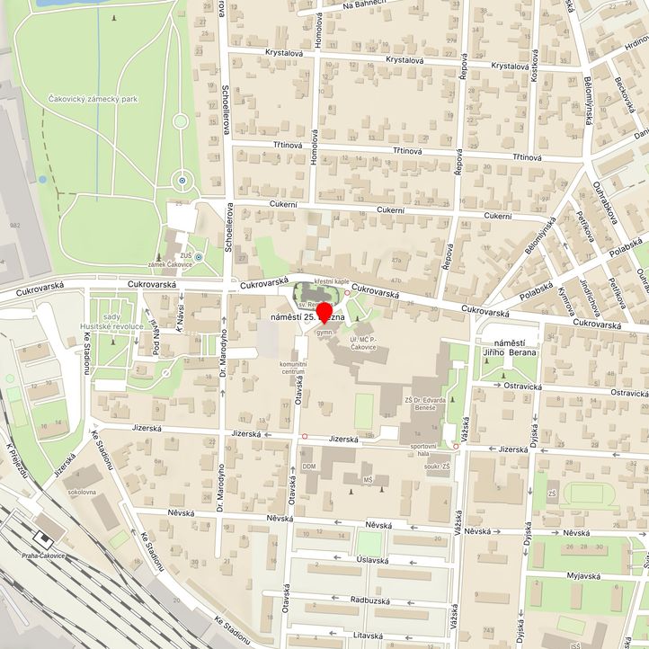 Mapa školy z Mapy.cz