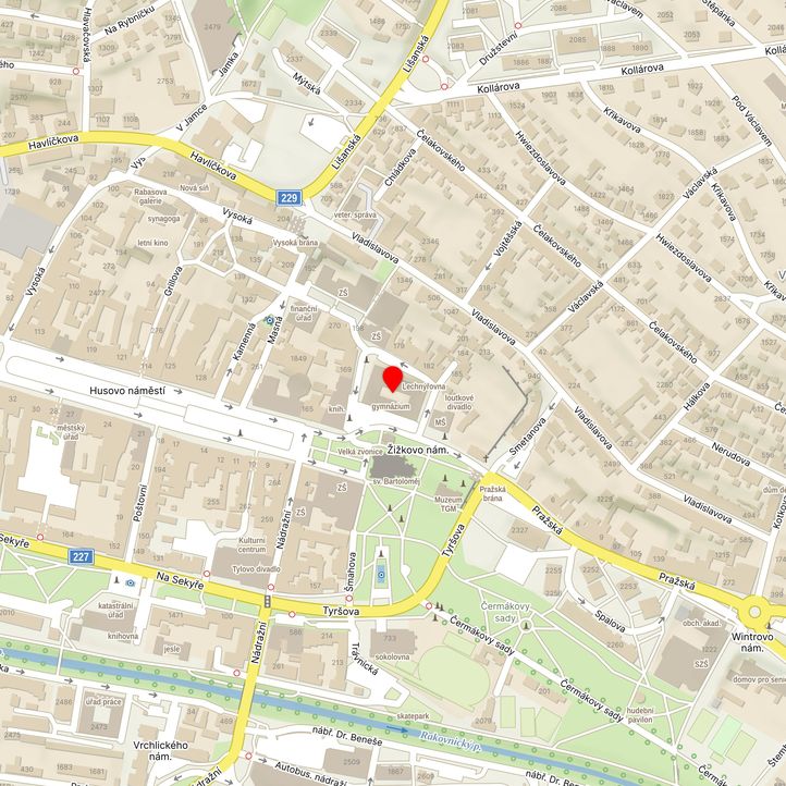 Mapa školy z Mapy.cz