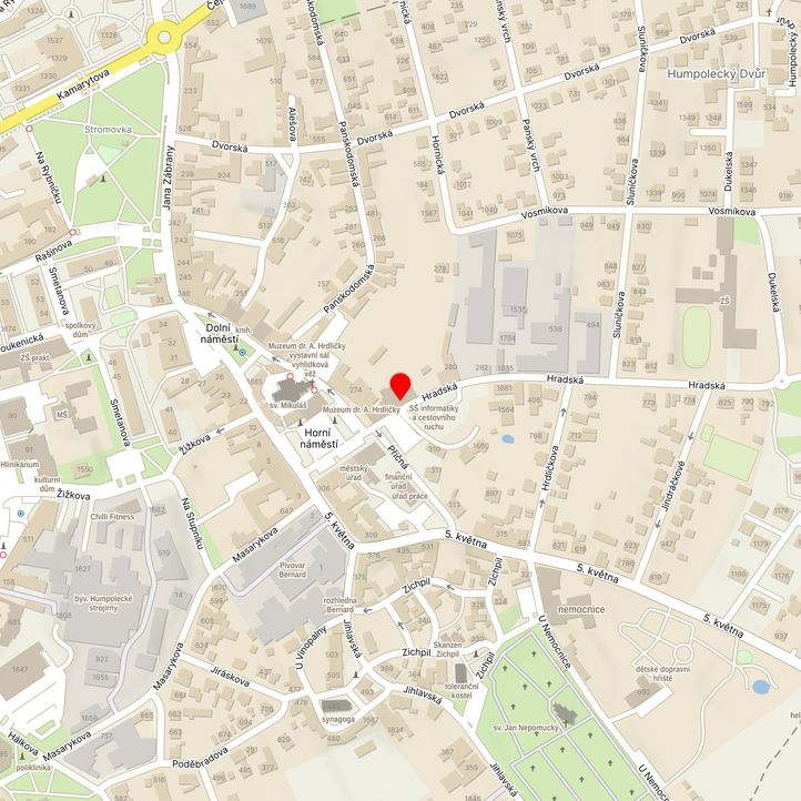Mapa školy z Mapy.cz