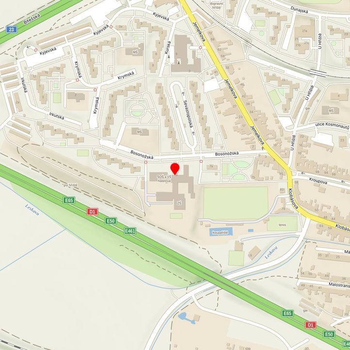 Mapa školy z Mapy.cz
