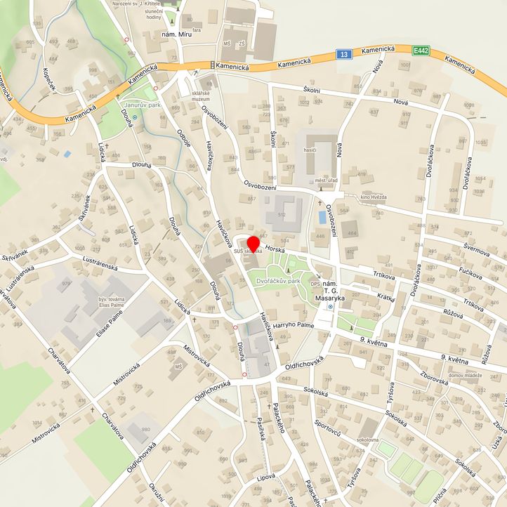 Mapa školy z Mapy.cz