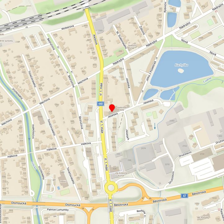 Mapa školy z Mapy.cz