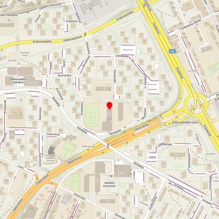Mapa školy z Mapy.cz