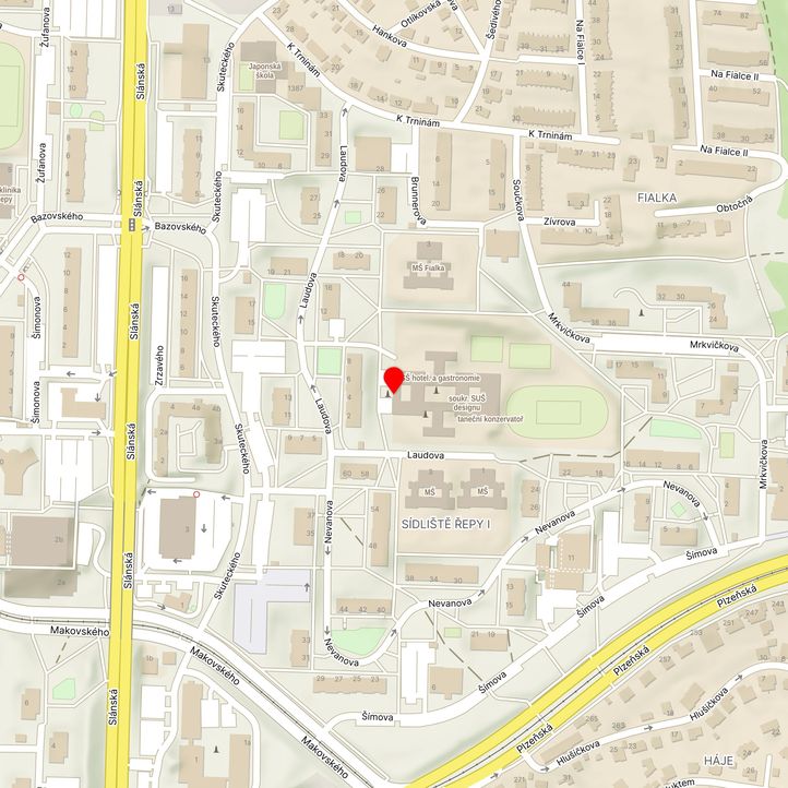Mapa školy z Mapy.cz