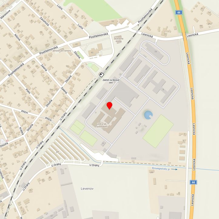 Mapa školy z Mapy.cz