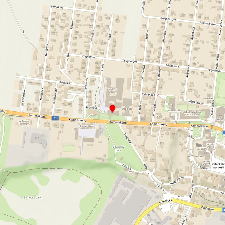 Mapa školy z Mapy.cz