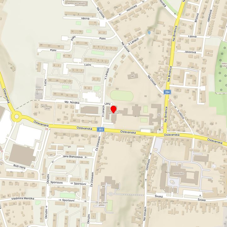 Mapa školy z Mapy.cz