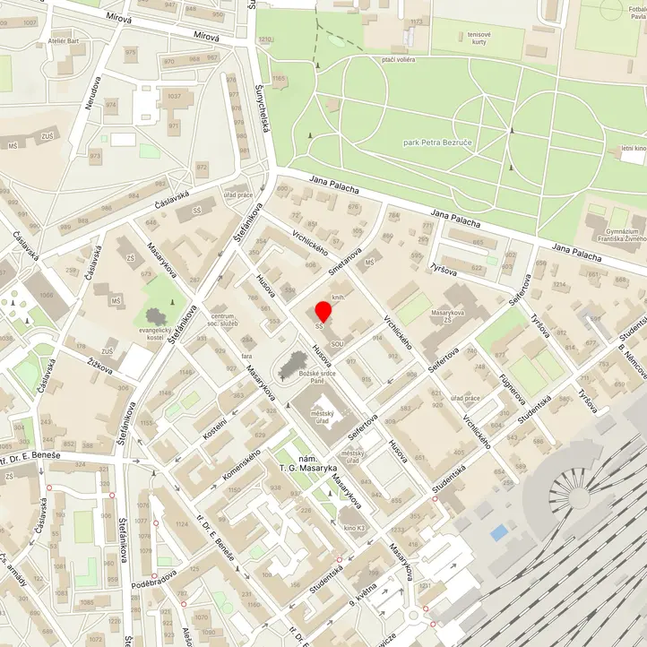 Mapa školy z Mapy.cz