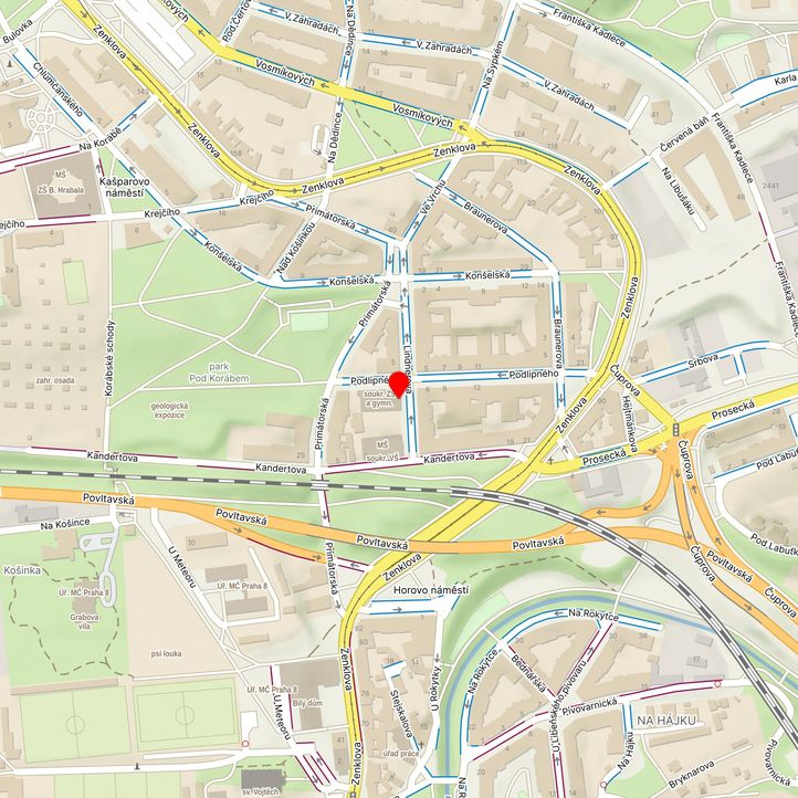Mapa školy z Mapy.cz