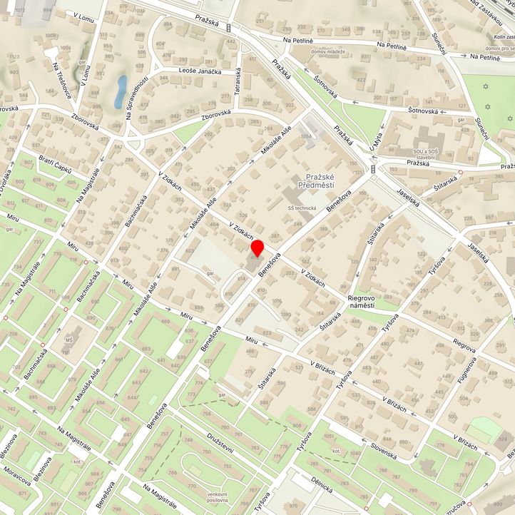 Mapa školy z Mapy.cz