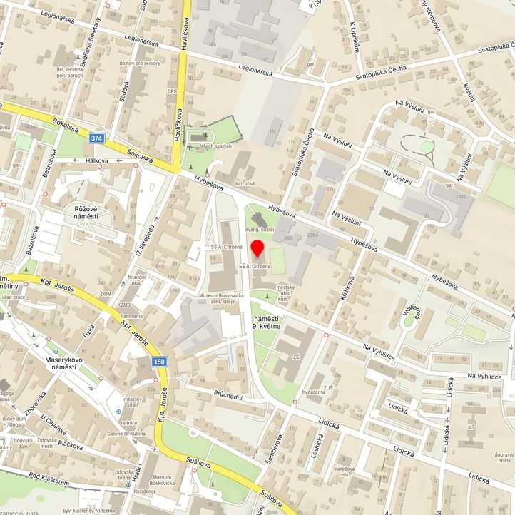 Mapa školy z Mapy.cz