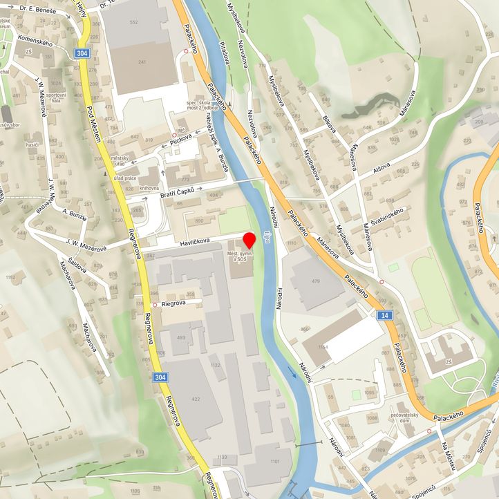 Mapa školy z Mapy.cz