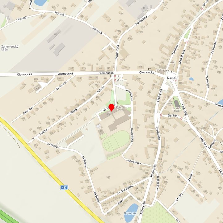 Mapa školy z Mapy.cz