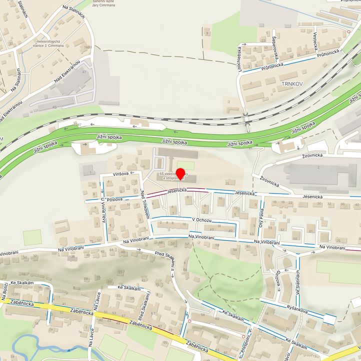 Mapa školy z Mapy.cz