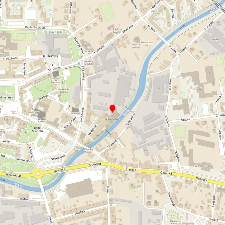 Mapa školy z Mapy.cz