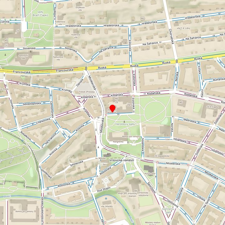 Mapa školy z Mapy.cz