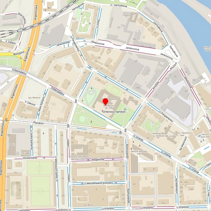 Mapa školy z Mapy.cz