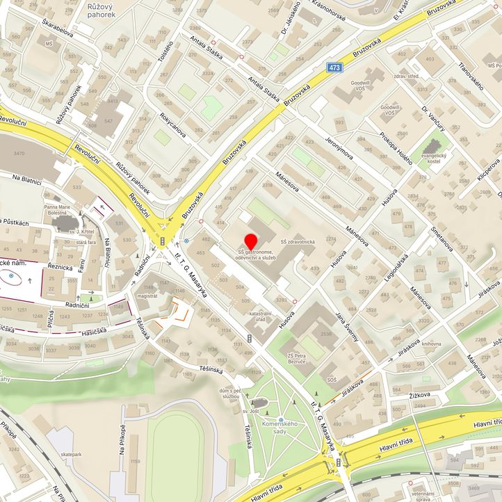 Mapa školy z Mapy.cz