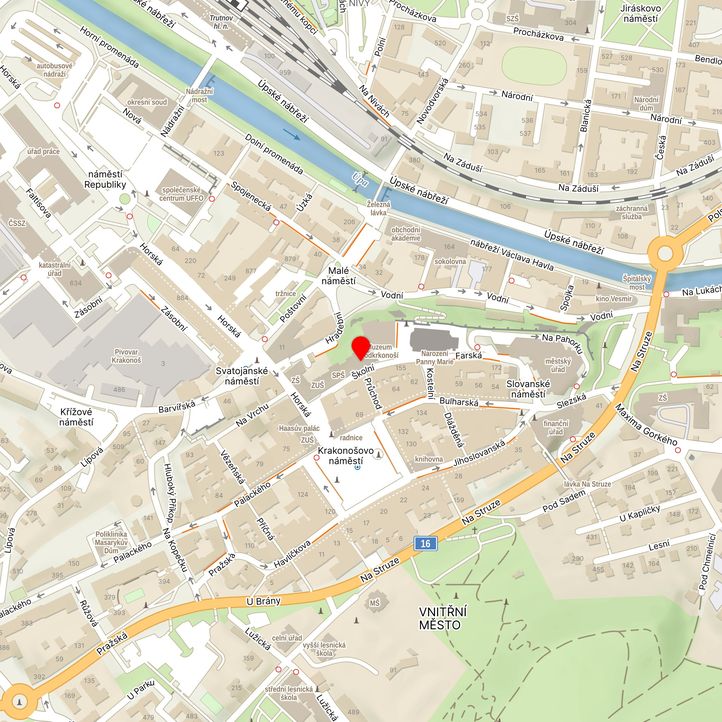 Mapa školy z Mapy.cz