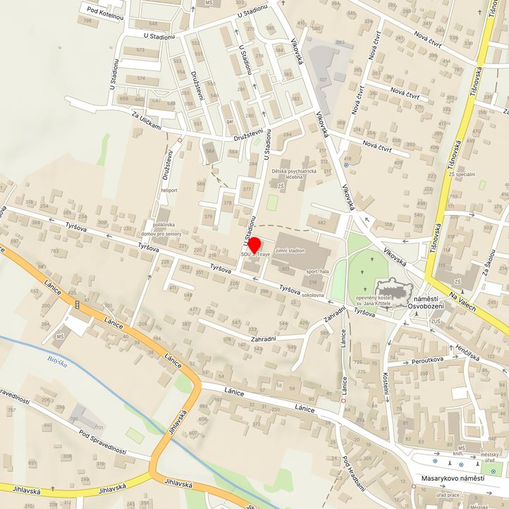 Mapa školy z Mapy.cz