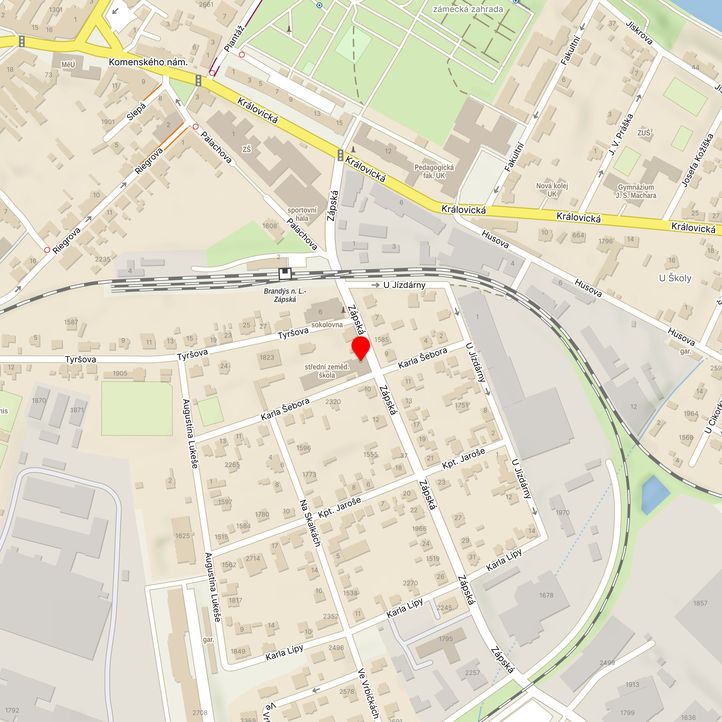 Mapa školy z Mapy.cz