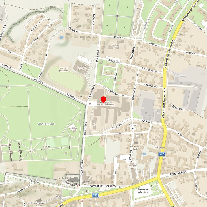 Mapa školy z Mapy.cz