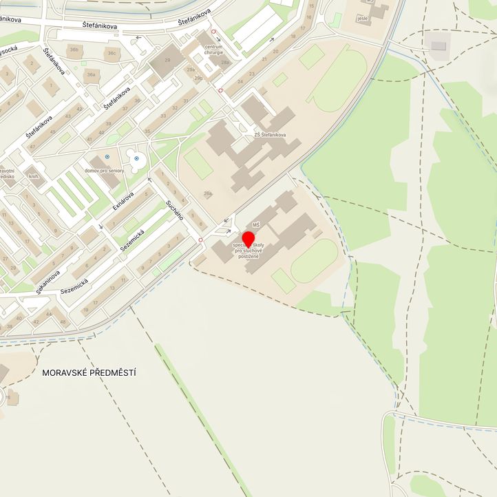 Mapa školy z Mapy.cz