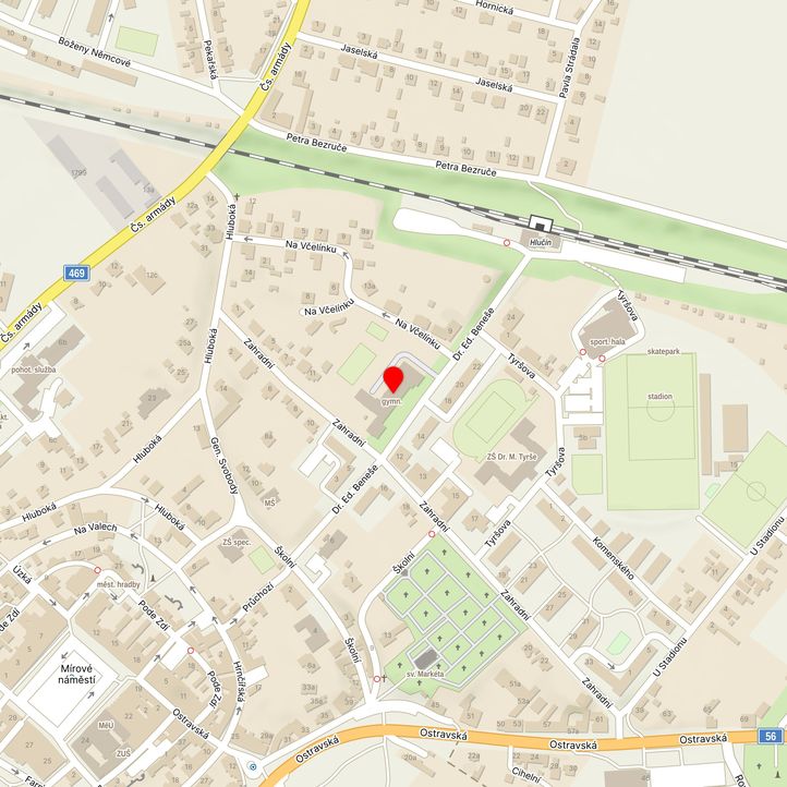 Mapa školy z Mapy.cz