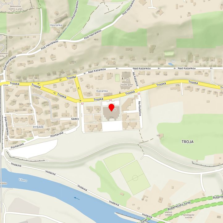 Mapa školy z Mapy.cz