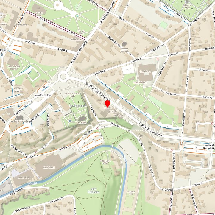 Mapa školy z Mapy.cz