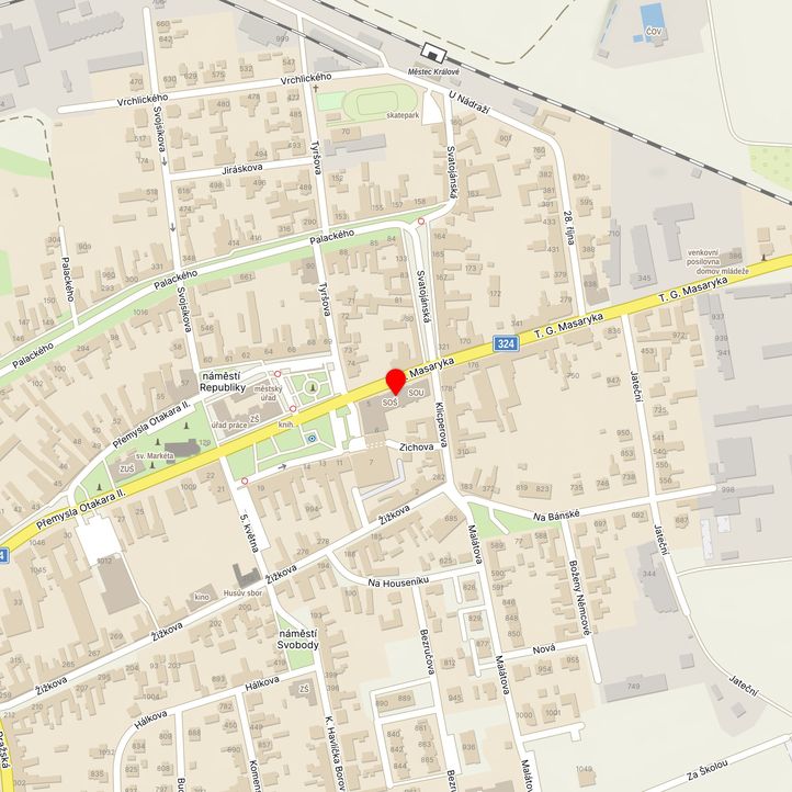 Mapa školy z Mapy.cz