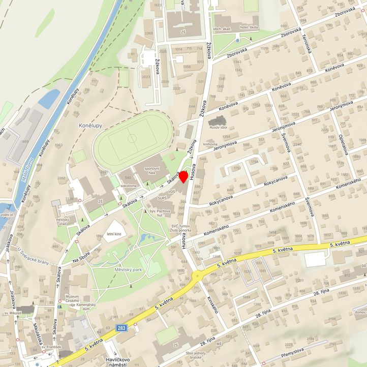 Mapa školy z Mapy.cz