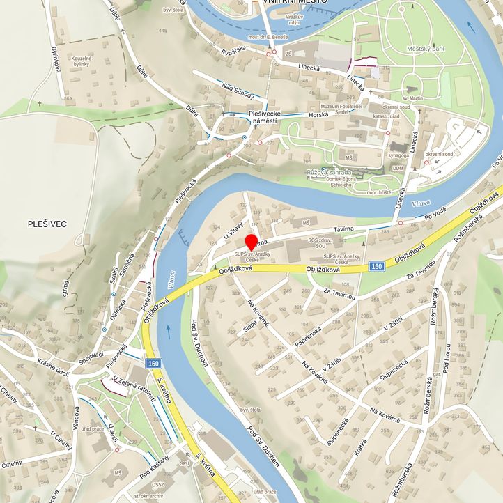 Mapa školy z Mapy.cz