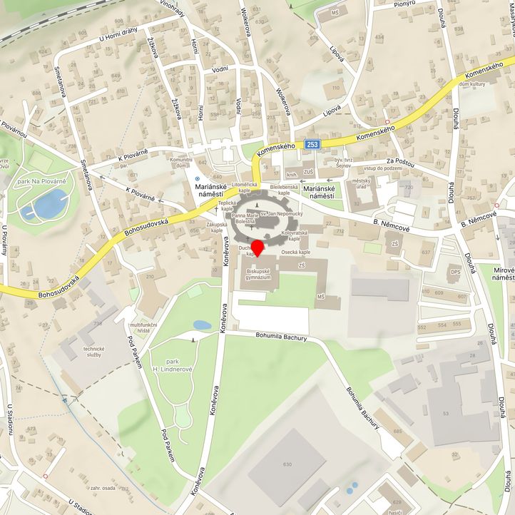 Mapa školy z Mapy.cz