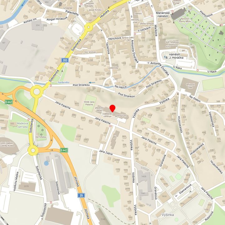 Mapa školy z Mapy.cz